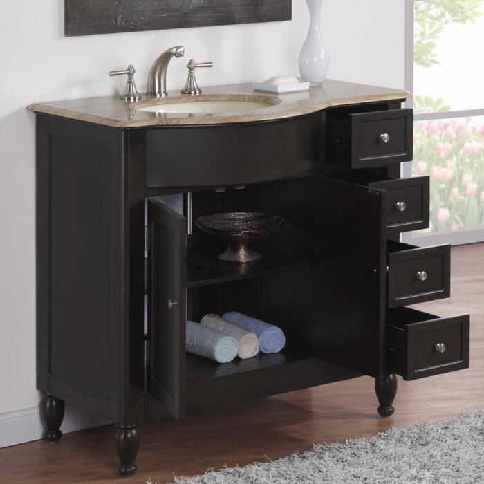 Silkroad Exclusive Hamilton 38" Single Bathroom Vanity Set & Reviews